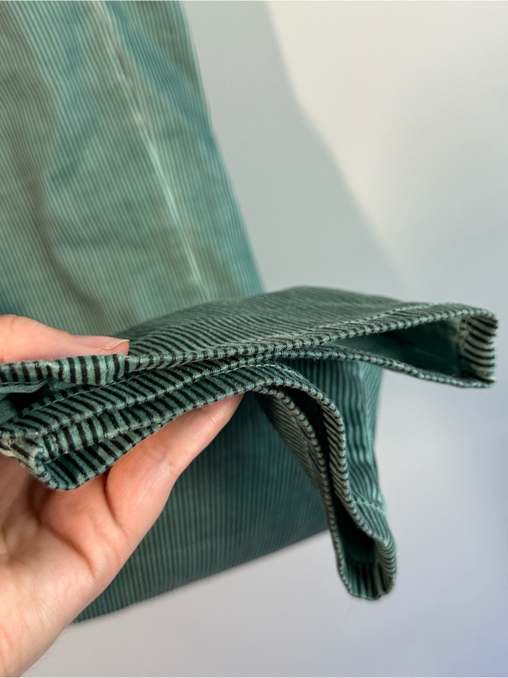Alembika Pinstripe Iconic Stretch Jeans Teal Size 3(10-12) - Picture 8 of 16